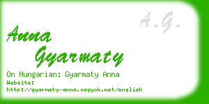 anna gyarmaty business card